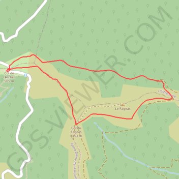 Trace GPS Sentier du Rocher de l'Aigle, itinéraire, parcours