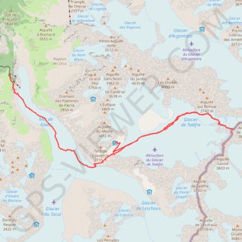 Trace GPS Col de Triolet, itinéraire, parcours
