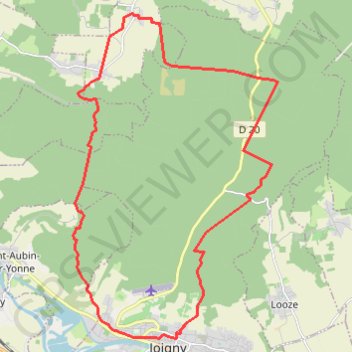 Trace GPS Randonnée en forêt d'othe dans le departement de l'Yonne, itinéraire, parcours