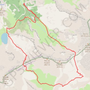 Trace GPS Ceillac Col Tronchet Col Girardin, itinéraire, parcours