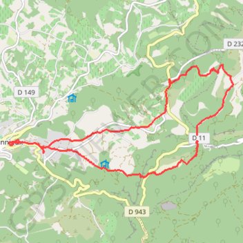 Trace GPS Saint Symphorien - Le Pas de la Truie, itinéraire, parcours