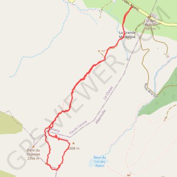 Trace GPS Pointes de la Blonnière par l'Arête à Marion, itinéraire, parcours