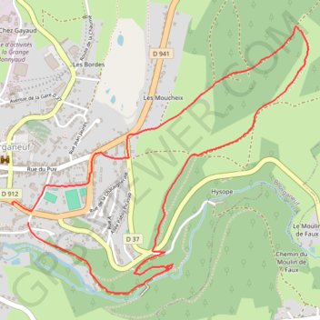 Trace GPS Les Gorges du Verger - Bourganeuf, itinéraire, parcours