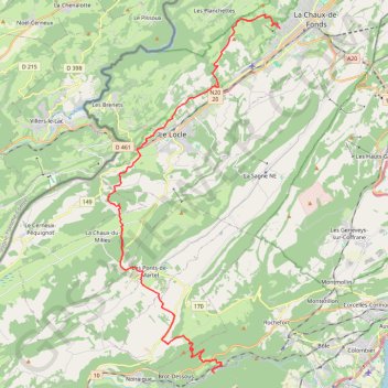 Trace GPS Marche Bivouac, itinéraire, parcours