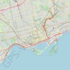 Trace GPS Toronto - Lower Don River Trail - Balmy Beach - Lakeshore Village, itinéraire, parcours