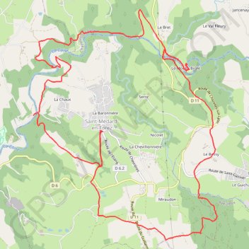 Trace GPS Saint Médard en Forez, itinéraire, parcours