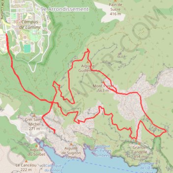 Trace GPS Mont Puget, itinéraire, parcours