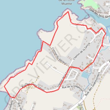 Trace GPS Erquy - dahouet et port Morvan, itinéraire, parcours