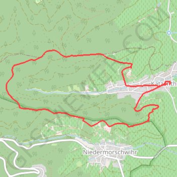 Trace GPS De Katzenthal au Sommerberg par le château de Wineck, itinéraire, parcours