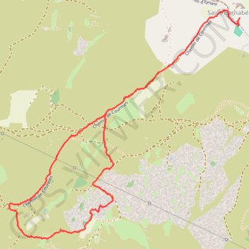 Trace GPS Balade sur le plateau de Saint Barnabé, itinéraire, parcours