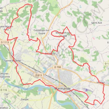 Trace GPS Circuit Terre de Garonne, itinéraire, parcours