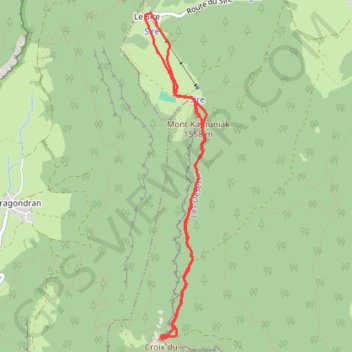 Trace GPS Croix du Nivolet depuis parking du Sicre, itinéraire, parcours