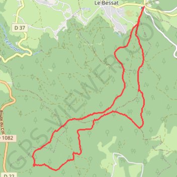 Trace GPS Balade Chaubouret, itinéraire, parcours