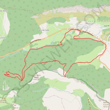 Trace GPS Séranon Sud - La Rouaine - Lachens, itinéraire, parcours
