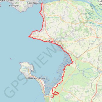 Trace GPS Saint-Brevin-les-Pins - La Barre-de-Monts, itinéraire, parcours