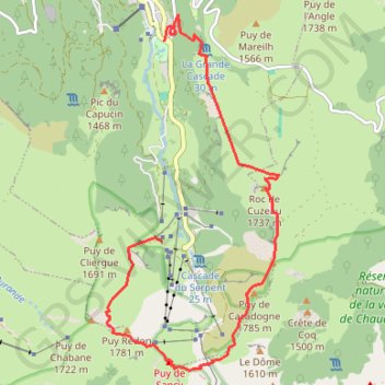 Trace GPS Crête du Sancy, itinéraire, parcours