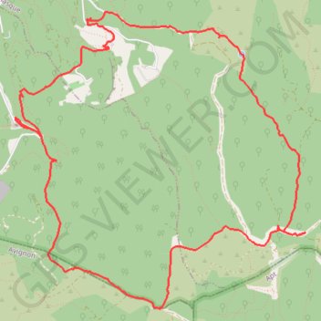 Trace GPS Autour de l'Ermitage de Saint-Gens-Combes des Monts de Vaucluse, itinéraire, parcours