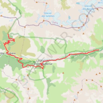 Trace GPS Refuge du Clot Xavier Blanc au refuge des Souffles (Tour de l'Oisans), itinéraire, parcours