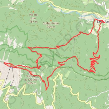 Trace GPS Savoillan Crête du Ventoux, itinéraire, parcours