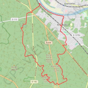 Trace GPS Randonnée Bois Le Roi, itinéraire, parcours