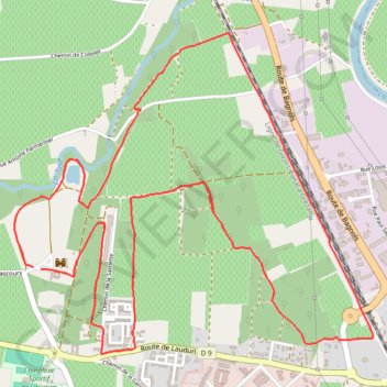Trace GPS Autour du chateau de Lascours, itinéraire, parcours