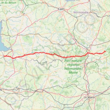 Trace GPS J2 Soligny-Pontorson, itinéraire, parcours