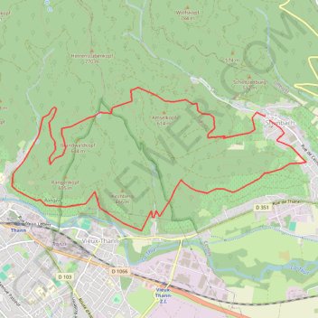 Trace GPS Steinbach - Thann - Steinbach : vigne et montagne, itinéraire, parcours