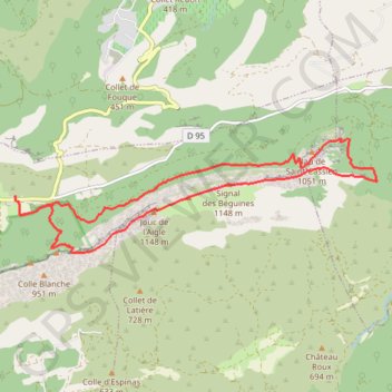 Trace GPS Sainte Baume J2, itinéraire, parcours