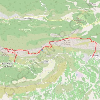 Trace GPS Montagne Sainte Victoire, itinéraire, parcours