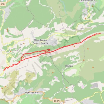Trace GPS Tour de la Sainte-Baume, itinéraire, parcours