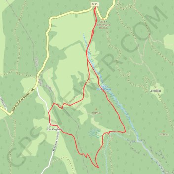 Trace GPS Col de Richemond - Sur Chalamont - Les Orgères, itinéraire, parcours