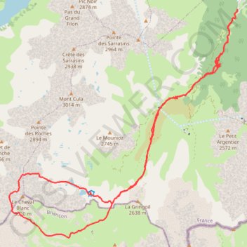 Trace GPS Tour du Cheval Blanc, itinéraire, parcours
