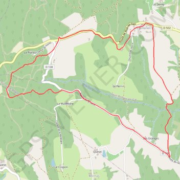 Trace GPS Saint Romain en gal (69) (Le Grisard - Le Bataillard), itinéraire, parcours