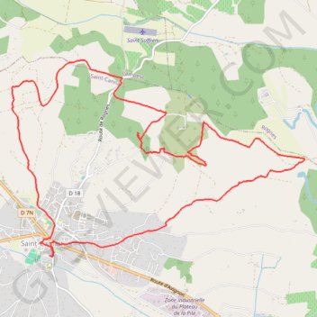Trace GPS Saint Cannat, itinéraire, parcours