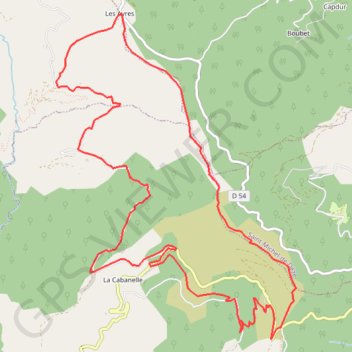 Trace GPS Le col du serre du pradel à Les Ayres, itinéraire, parcours