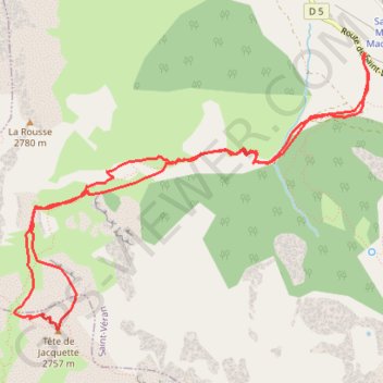 Trace GPS Tete de la jacquette N, itinéraire, parcours