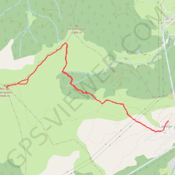 Trace GPS Le Roc de Querquéou, itinéraire, parcours