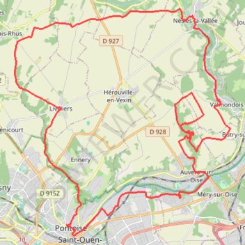 Trace GPS De Nesles-la-Vallée vers le Bois-le-Roi, itinéraire, parcours