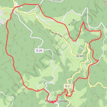 Trace GPS Thellis La Combe - Croix de Chaubouret, itinéraire, parcours