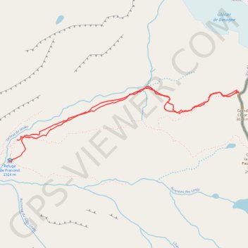Trace GPS Col galise, itinéraire, parcours