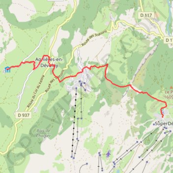 Trace GPS Superdévoluy à Lachaup (Tour du Dévoluy), itinéraire, parcours