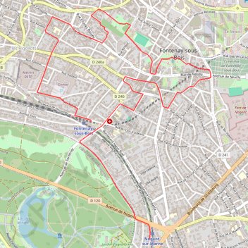 Trace GPS Paysages Fontenaysiens - Fontenay-sous-Bois, itinéraire, parcours