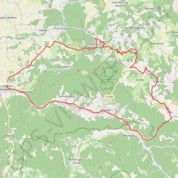 Trace GPS Vers Vesc - La Bégude-de-Mazenc, itinéraire, parcours