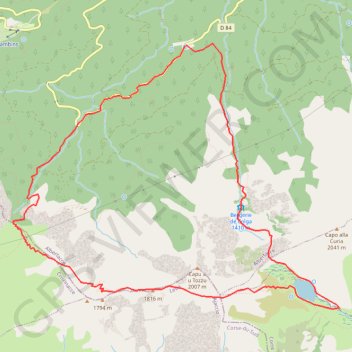 Trace GPS Lac de Nino (Corse), itinéraire, parcours