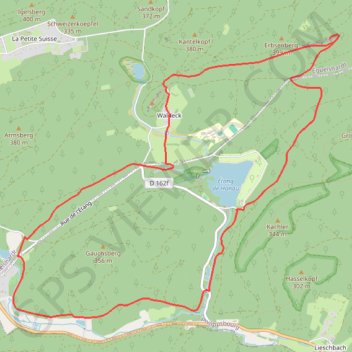 Trace GPS Balade autour de l'étang de Hanau - Philippsbourg, itinéraire, parcours