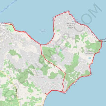 Trace GPS Massif des Maures, Saint-Tropez, itinéraire, parcours