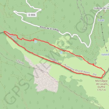 Trace GPS Les crêtes du Duffre - Le Pré Pourri, itinéraire, parcours