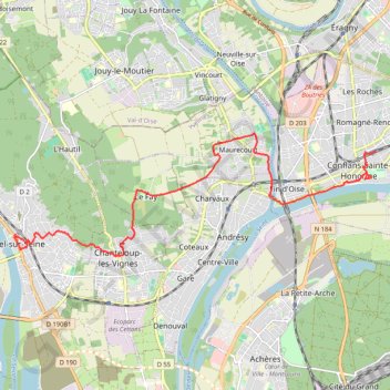 Trace GPS De Conflans Sainte Honorine à Triel sur Seine, itinéraire, parcours