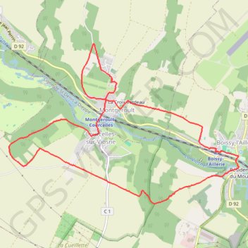 Trace GPS Montgeroult, itinéraire, parcours