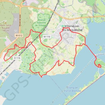 Trace GPS Creux de Miège - Salines - Étang de Vic - Cathédrale Saint-Pierre-et-Saint-Paul, itinéraire, parcours